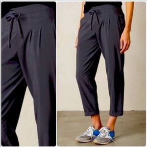 Prana Pleated Lightweight Travel Commuter Pants Black Size M